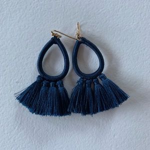 Madewell navy tassel earrings